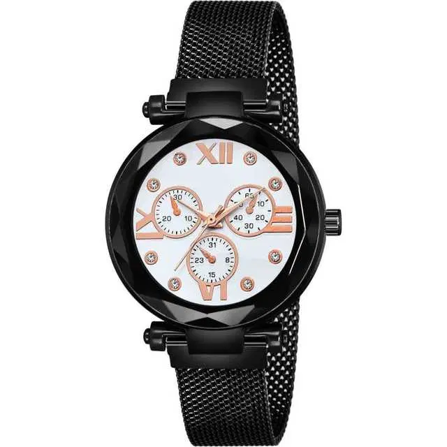 Casual Metal Analog Watch For Women (Black) (MP-183)