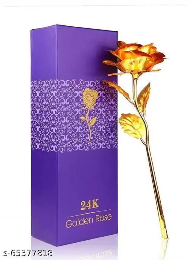 Gold Plated Rose Flower, Gold