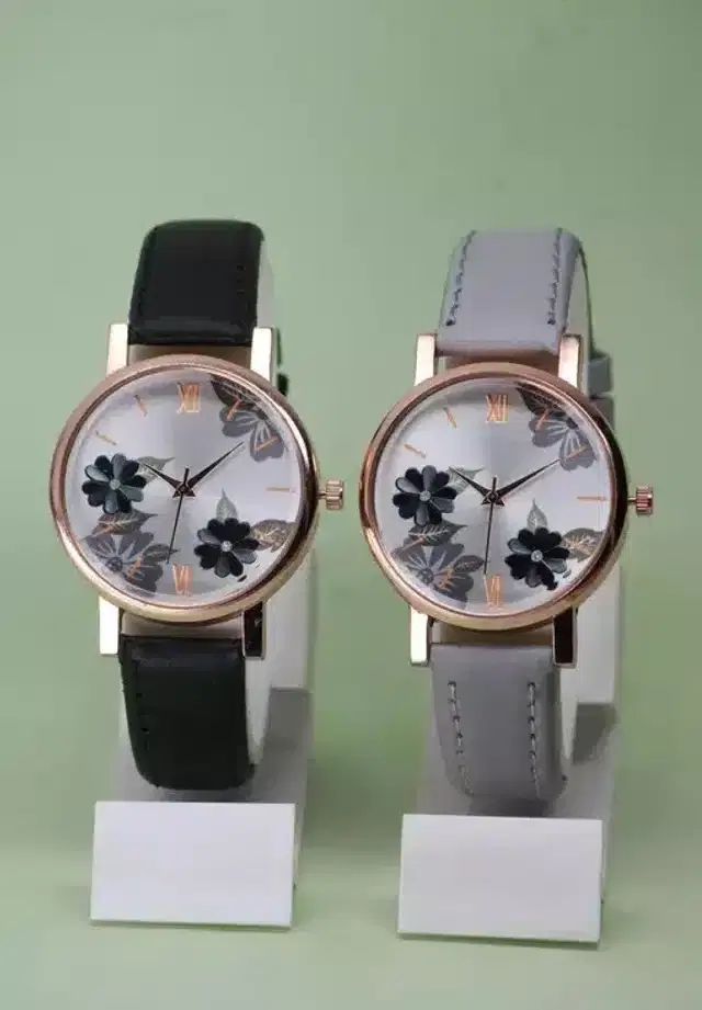 Analog Watch for Women, Pack of 2 (Multicolor)