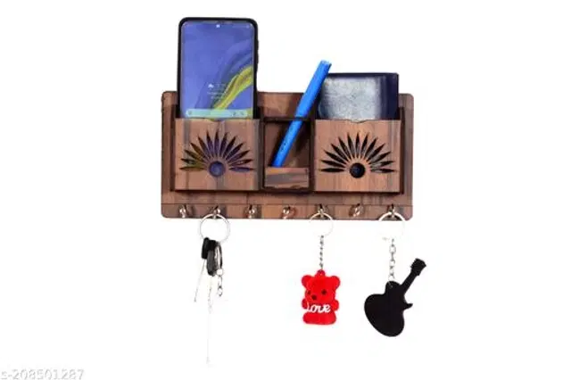 Wooden Key Holder, Brown