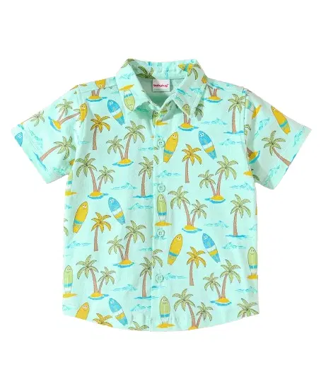 Cotton Blend Printed Shirt For Boys, Popty (1-2 year)