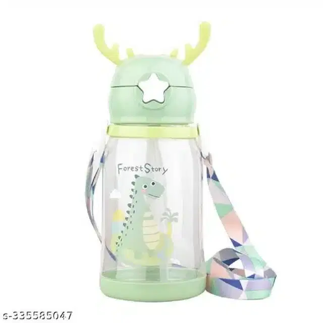 Cartoon Design Sipper Water Bottle, Multicolor