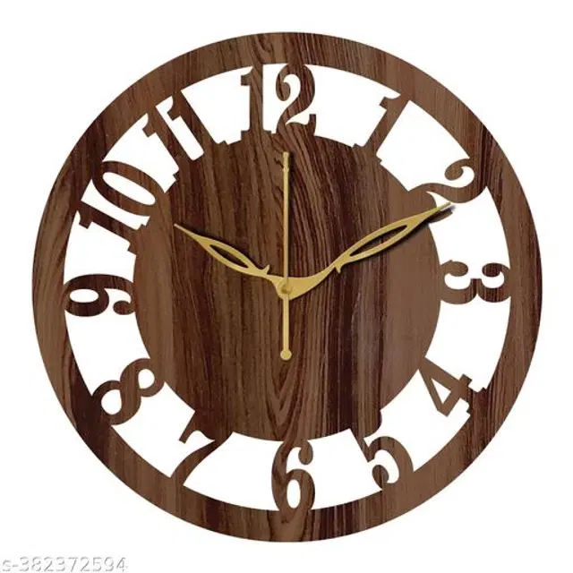 Wooden Wall Clock, Brown