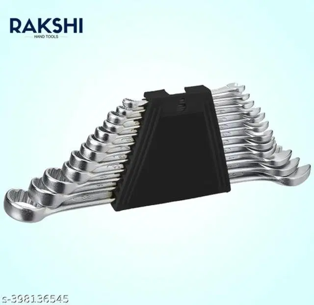 Combination Wrench Hand Tool Set, Silver, Set of 12