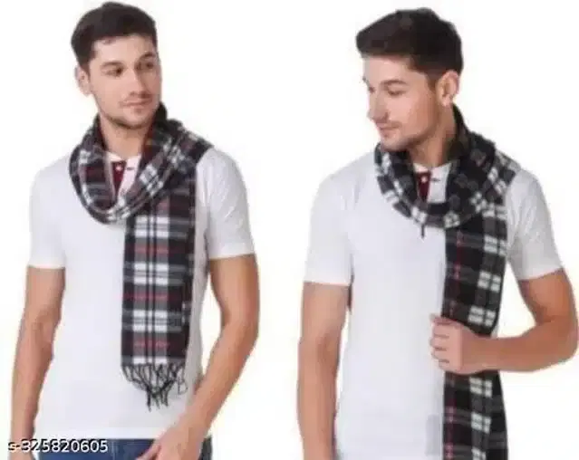 Wool Mufflers for Men, Set of 2 (Multicolour)