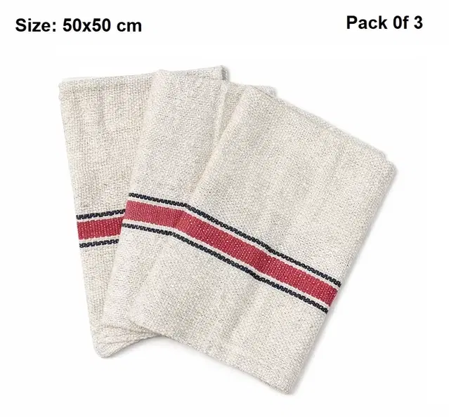 Cotton Duster Floor Cleaning Pocha and Mop (Pack of 3) 50 x 50 cm