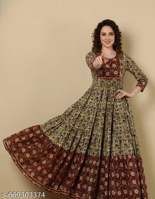 Viscose Rayon Kurti for Women, Beige (M)