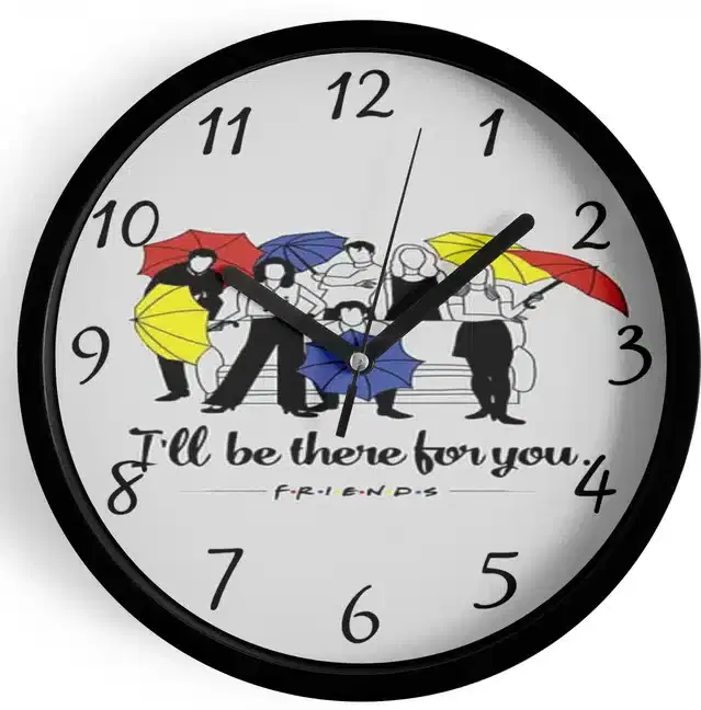 Analog Wall Clock for Home, Multicolor, 7 Inches