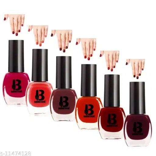 Banetion Matte Nail Polish, Multicolor, Pack of 6
