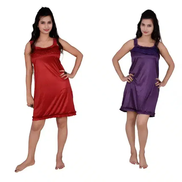 Babydoll for Women, Pack of 2 (Multicolor, Free Size)