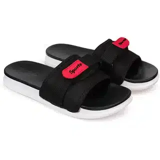 Kids Casual Flip Flops (Black, 12C) (VKI-63)
