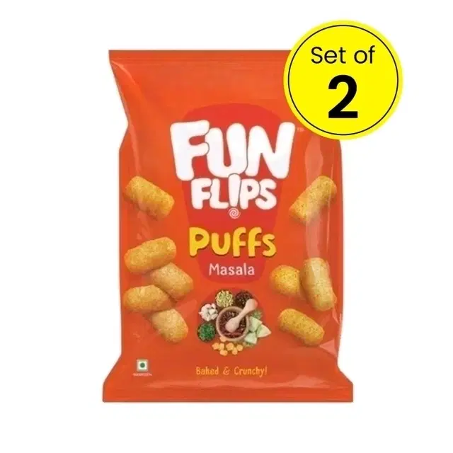 Fun Flips Masala Puff 2X57 g (Pack of 2)