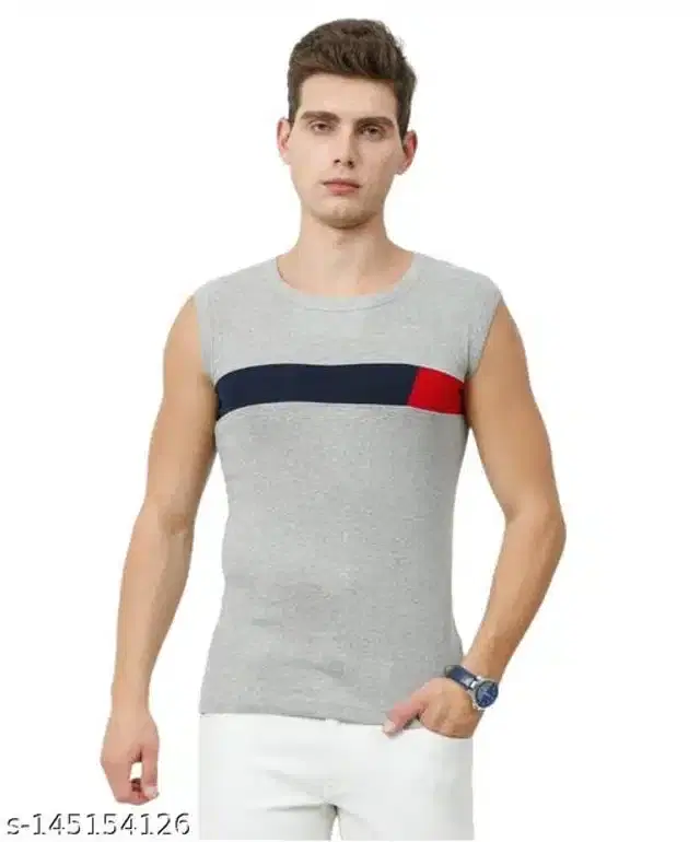 Gym Vests for Men (Grey, XS)