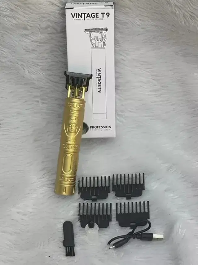 Rechargeable Professional Hair Trimmer for Men, Gold