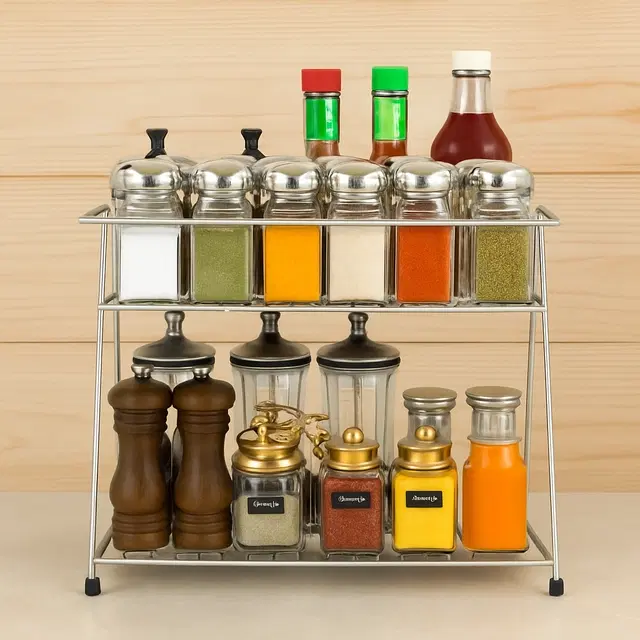 Stainless Steel Spice Rack (Silver)