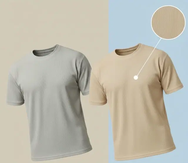 Polyester Round Neck T-shirt for Men, Multicolour, Pack of 2 (M)