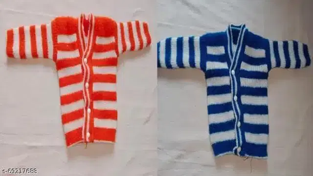Woolen Sweater for Kids, Pack of 2 (Multicolor, 0-3 Months)