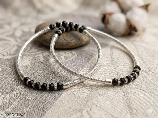 Elegant Anklets for Women (Silver, Free Size)