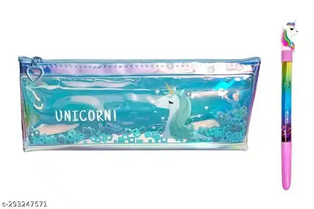 Unicorn Multipurpose Pouch with Water Pen, Multicolor, Set of 2