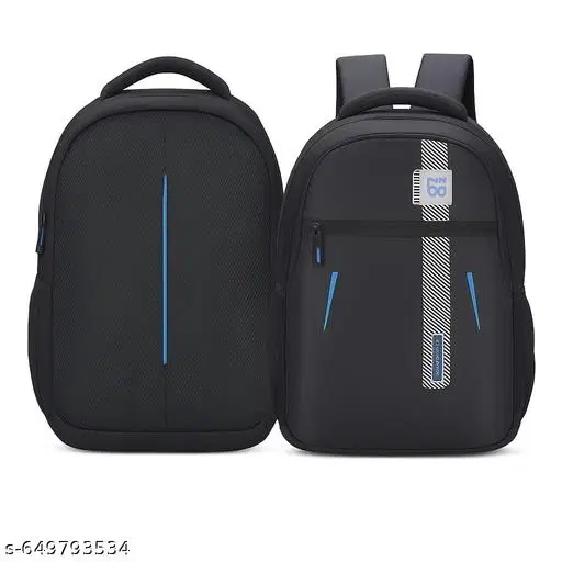 Polyester Backpack for Men & Women, Black