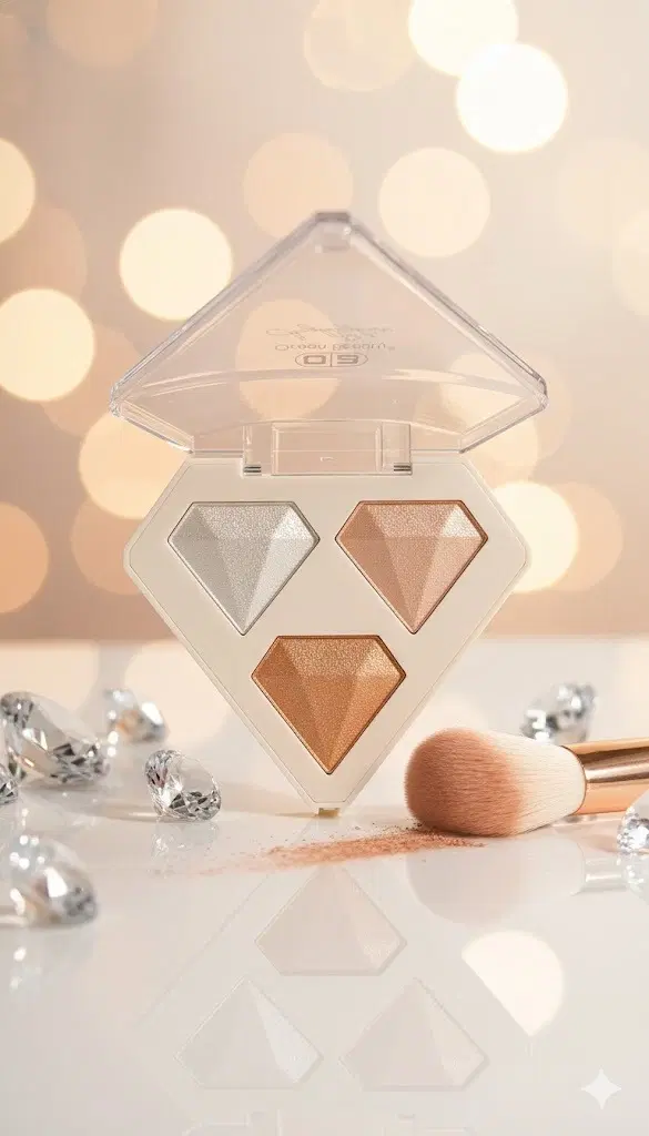 Baked Blusher & Highlighter 3 Shade In 1 Palatte (Pack Of 1)