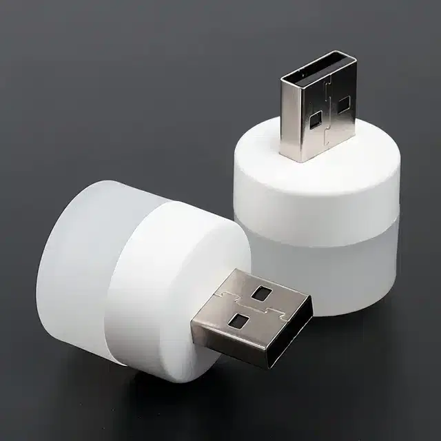 Mini USB Plug-In LED Light, Pack of 2, White