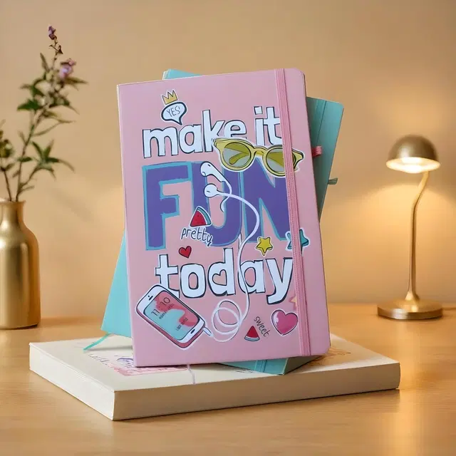 A5 Ruled Diary, Pink