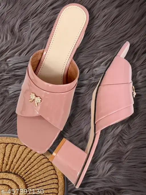 Altek Women Heels, Peach (IND - 6)