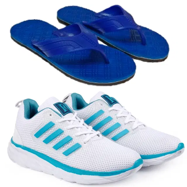 Combo of Flipflops with Sports Shoes for Men, Set of 2 (Multicolor, 6)