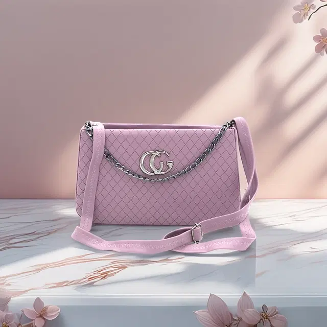 Textured Sling Bag for Women, Purple