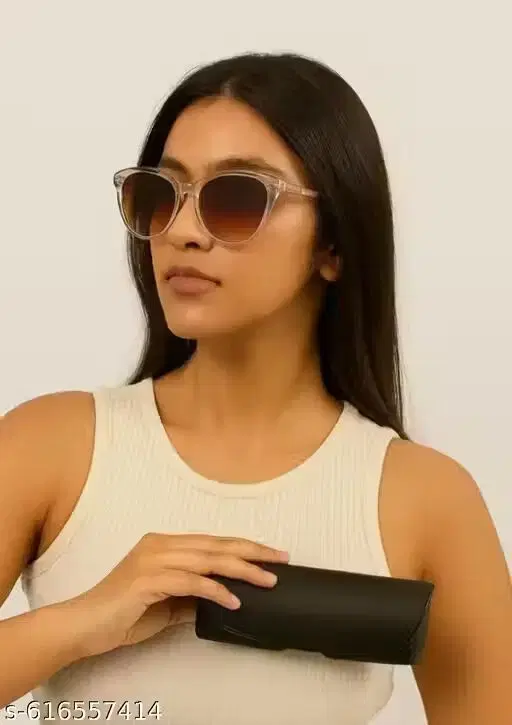 Womens Sunglasses Brown Fiber & Plastic(Free Size)