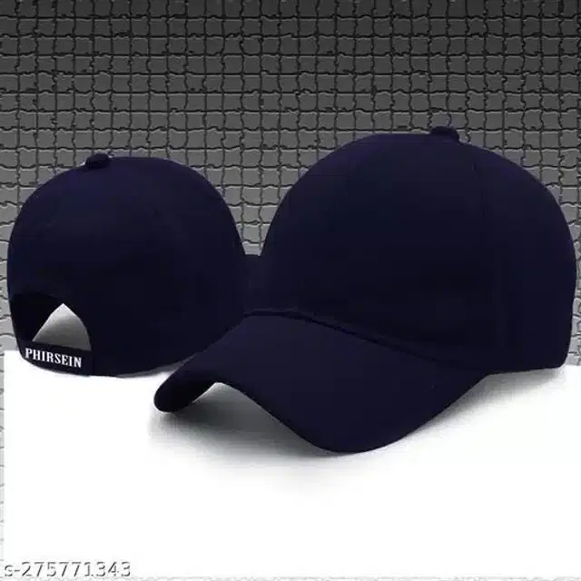 Cotton Cap for Men & Women (Navy Blue)
