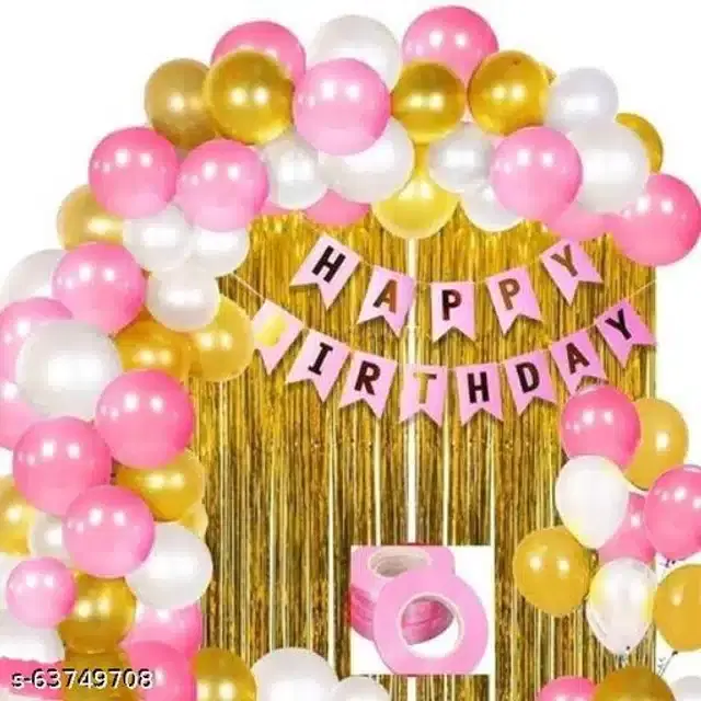 Birthday Party Decoration Kit, Multicolor, Set of 34