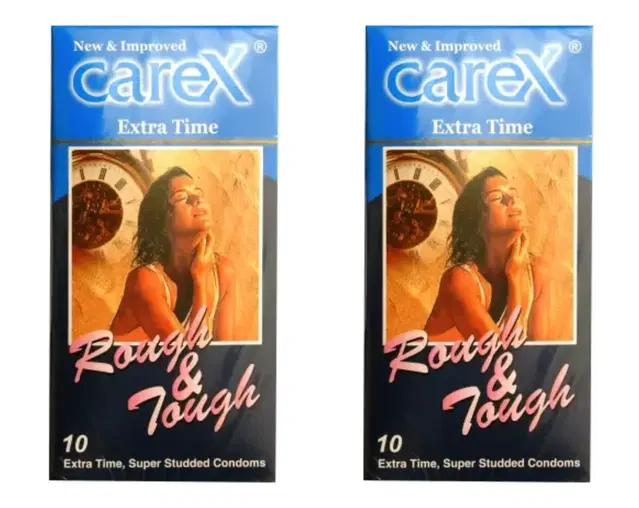 CAREX Rough and Tough Supper Studded 10 Pcs Condoms, Set of 2