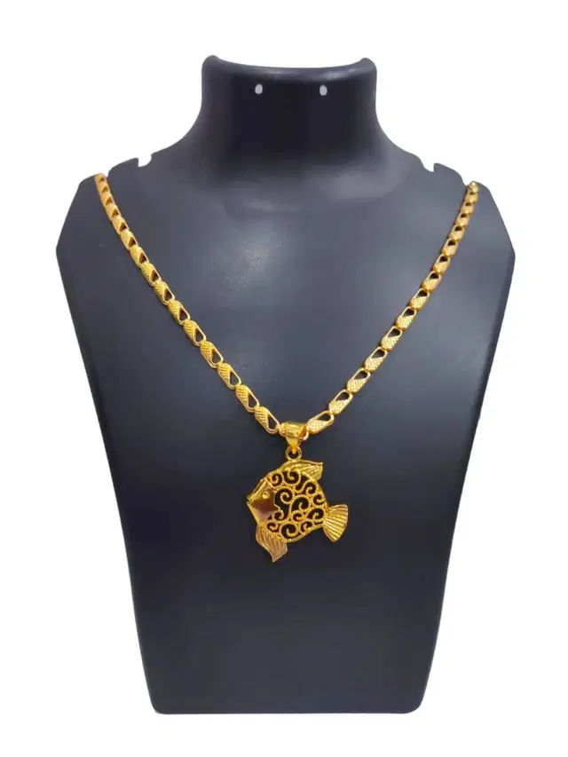 Pendant with Chain for Men & (Golden)