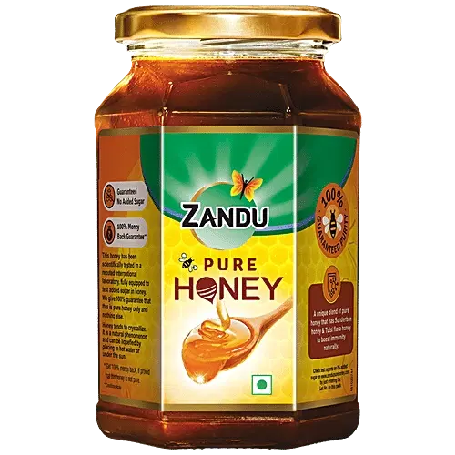 Zandu Pure Honey, No Added Sugar, 500 g