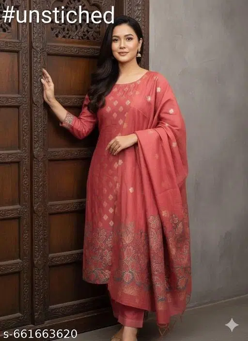 Floral Palazzo Suit Set for Women (Multicolor, Un Stitched)