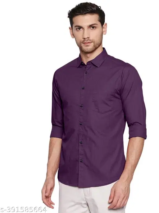 Spread Collar Kurta for Men (Purple, S)
