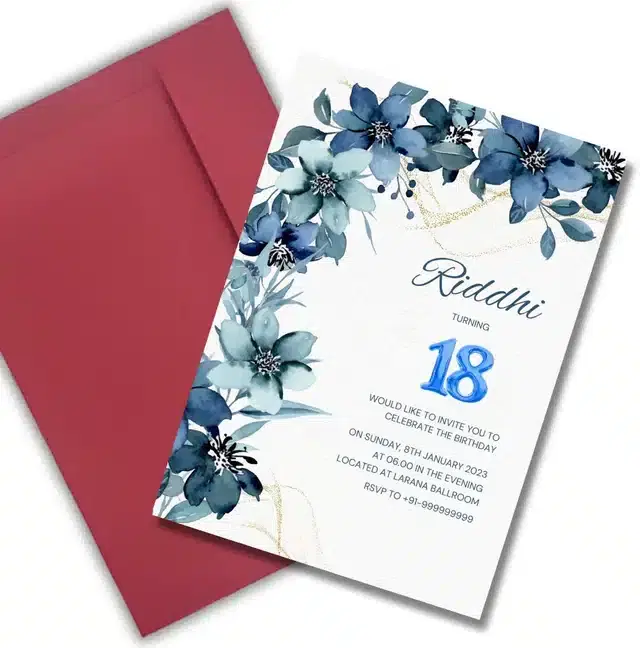 Birthday Party Greetings with Envelope, Multicolor