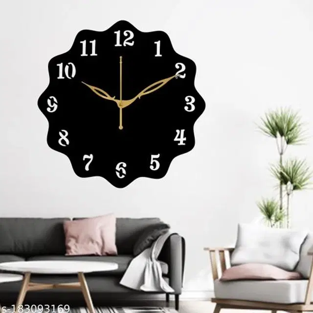 Wooden Wall Clock, Black