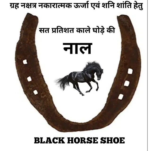 Original Black Horse Shoe/Kale Ghode Ki Naal to protect your Home/Office from Evil Eyes (Brown, Pack of 1)