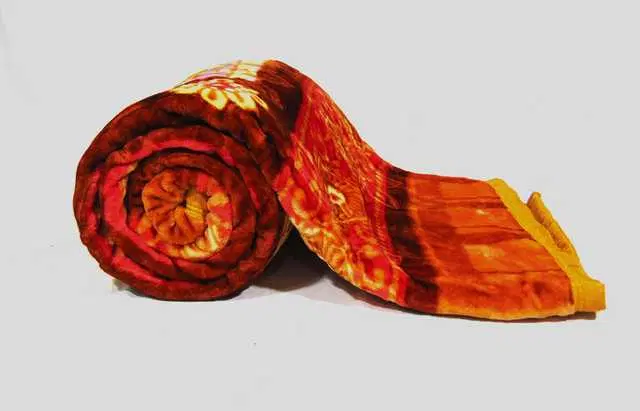 Cotton Korean Mink Floral Embossed Double Bed Blanket, Multicolor, PS-208