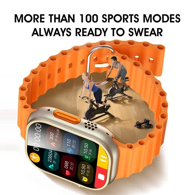 Silicone Strap S8 Ultra Smart Watch, Orange