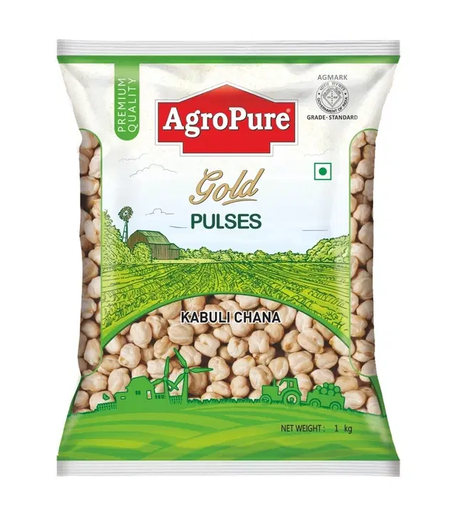 Agropure Gold Pulses Kabuli Chana 1 Kg