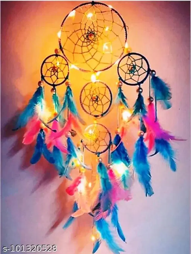 Feather Wall Hanging Dream Catcher, Multicolor
