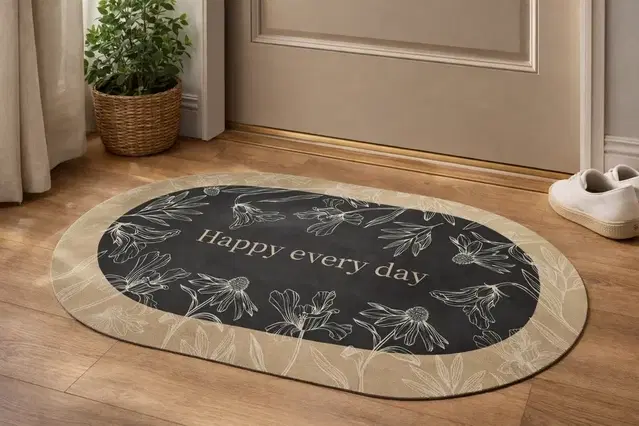 Happy Every Day Quick Dry Anti Skid Bath Floor Mat 38*58