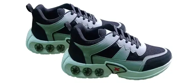 Densu Casual Shoes for Men Teen Bindi, Grey & Black (10)