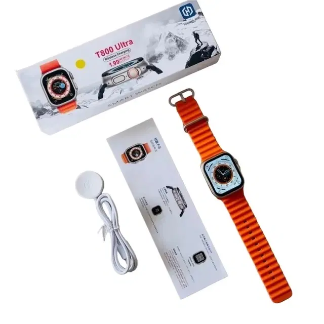 Silicone T800 Ultra Smartwatch, Orange
