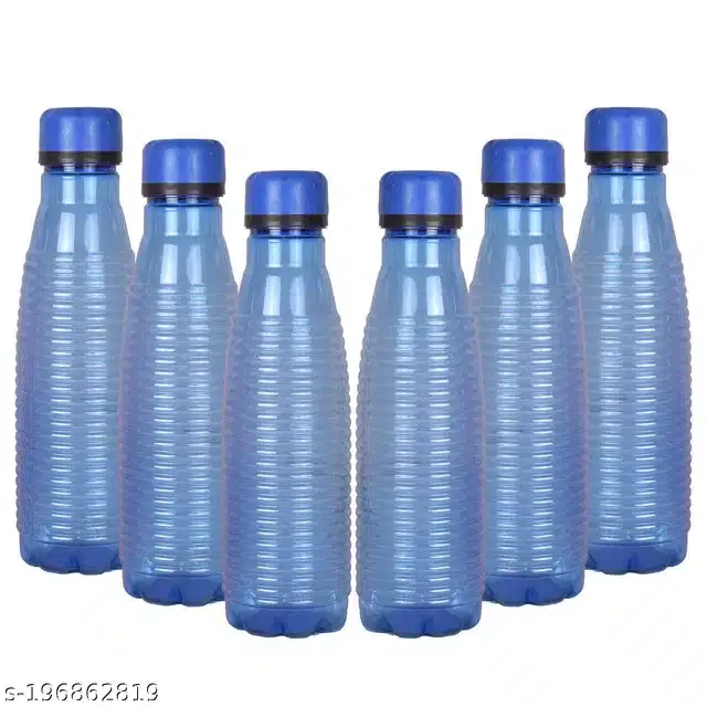 Plastic Water Bottles Set, Pack of 5, Blue, 1000 ml