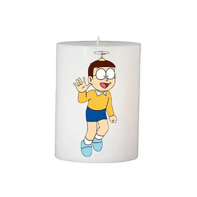 Floish Decor Premium Printed Cartoon Pillar Candle
